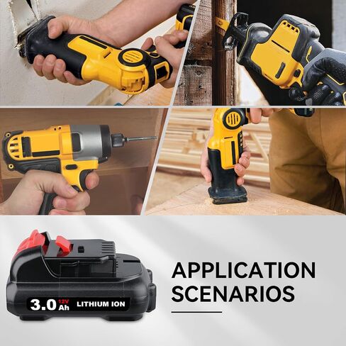 استبدال DCB120/DEL1803 3.0Ah 12V لبطارية ليثيوم أيون ديوالت 12 فولت متوافقة مع بطارية ديوالت DCB120 DCB121 DCB123 DCB122 DCB124 DCB125 DCB127 أداة طاقة لاسلكية 2 حزمة in Kuwait