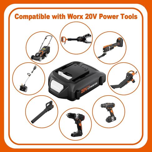 FSKE 2Pack 3.0Ah بديل لبطارية Worx 20V WA3520 WA3525 WA3575 إلخ in Kuwait