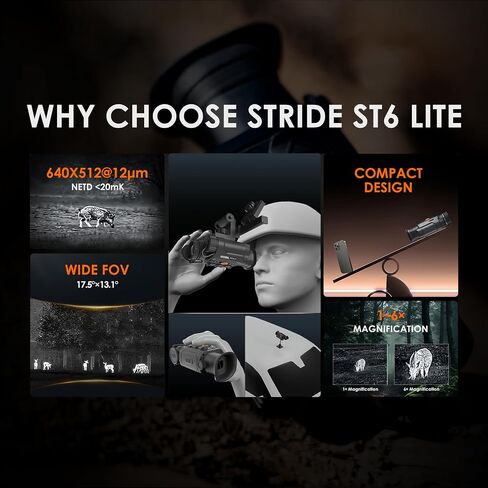 RIX Stride ST6 Lite Thermal Monocular & BM-01 Helmet Mount in Saudi Arabia