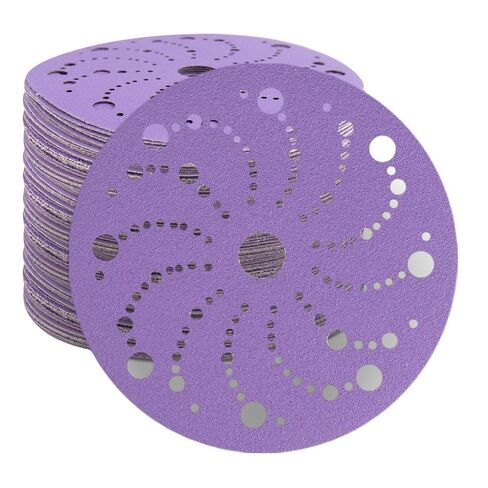 36 Pack 6 Inch Purple Ceramic Sanding Discs Multi-Hole Hook & Loop 40 Grit | Premium Dust-Free Sandpaper For Orbital Sanders Perfect Surface Prep And Finishing For Auto Body, Bare Metal, Wood in Kuwait
