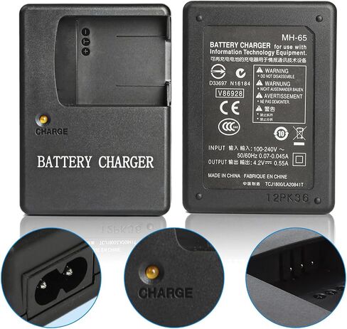 EN-EL12 MH‑65 Quick Battery Charger for EN EL12 Battery | Compatible with Nikon Coolpix S610, S620, S630, S640, S710, S8000, S1000pj Cameras in Saudi Arabia
