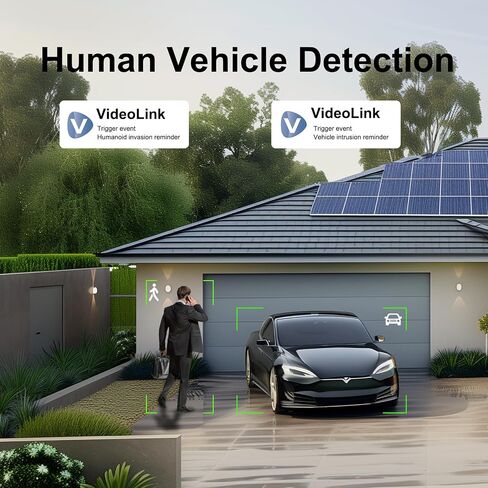 5MP Full Color PoE IP Security Camera, Two Way Talk, SD Card Slot | P2P, H.265 Turret Dome IP Camera, Support P2P, Smart Dual Light, 98ft Night Vision, 110°Wide Angle, Human/Vehicle Detection in Saudi Arabia