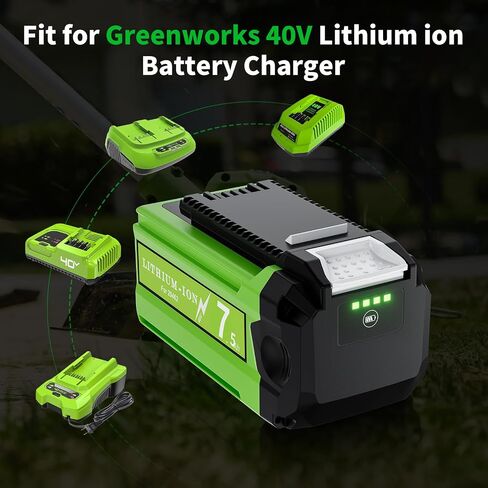 2 Pack Replacement for Greenworks 40V Battery, Compatible with Greenworks 40 Volt Battery 7500mAh, Fits 29462 29472 29252 20202 22262 25312 25322 G-MAX Cordless Outdoor Power Tools in Kuwait