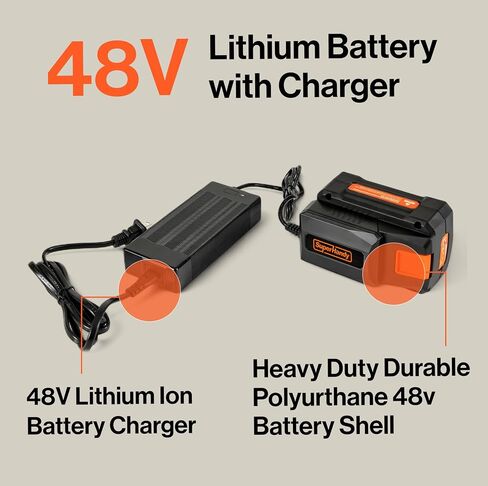SuperHandy 48V 2Ah Battery, 88.8Wh Lithium-Ion Battery, Fast Charging | Impact-Resistant Case – Compatible with Mobility Scooters, ULV Foggers, Augers, and More (With Charger) in Kuwait