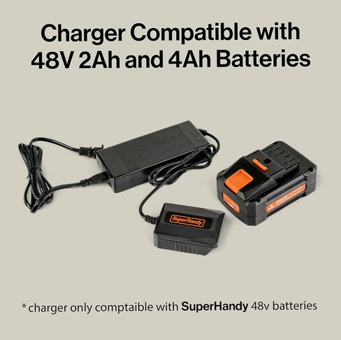 SuperHandy 48V 2Ah Battery, 88.8Wh Lithium-Ion Battery, Fast Charging | Impact-Resistant Case – Compatible with Mobility Scooters, ULV Foggers, Augers, and More (With Charger) in Kuwait