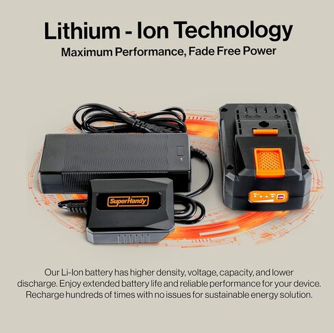 SuperHandy 48V 2Ah Battery, 88.8Wh Lithium-Ion Battery, Fast Charging | Impact-Resistant Case – Compatible with Mobility Scooters, ULV Foggers, Augers, and More (With Charger) in Kuwait