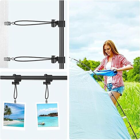 Backdrop Clips Holder Background Clamps Stand Photography Cloth Curtain Clips Adjustable Elastic for Photo Video Studio 12pcs in Saudi Arabia