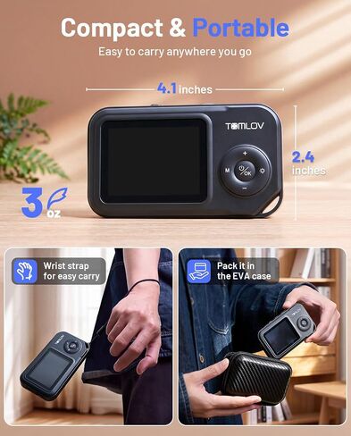 TOMLOV P50 Handheld Digital Microscope: Adjustable Focus Coin Microscope with 2.4" IPS Screen+TOMLOV DM9B 7" Digital Microscope in Kuwait