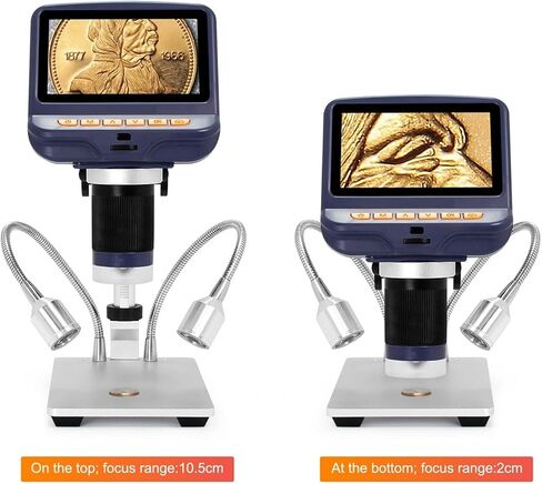 Microscope, High-Definition Digital Microscope with Built-in Light Source, 220x Magnification for Inspection and Maintenance,for Homeschool Lab in Kuwait
