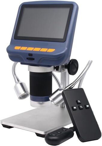 Microscope, High-Definition Digital Microscope with Built-in Light Source, 220x Magnification for Inspection and Maintenance,for Homeschool Lab in Kuwait
