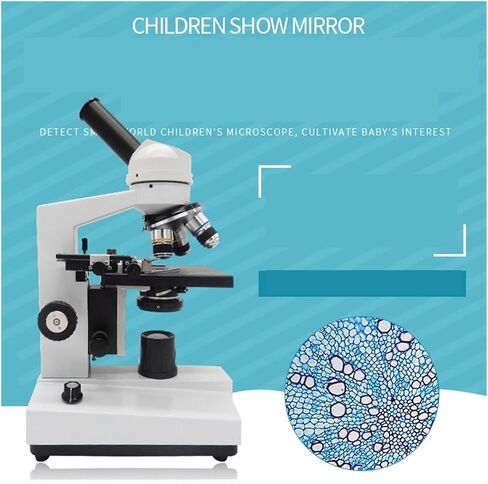 Microscope, Microscope, XSP-35 100x-1600x Practical Biological High Magnification Teaching Mite Sperm Aquaculture and Livestock Farming,for Homeschool Lab in Kuwait