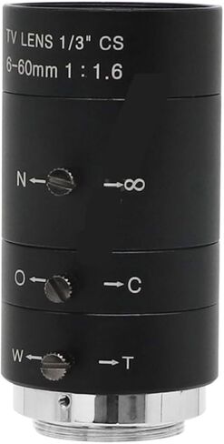 Microscope, Microscope Industrial Camera Lens, 3MP6-60mm 1/3 "F1.6 CS Mounted Zoom Manual Iris Video Machine Vision for Imaging, Clearer and Brighter,for Homeschool Lab in Kuwait