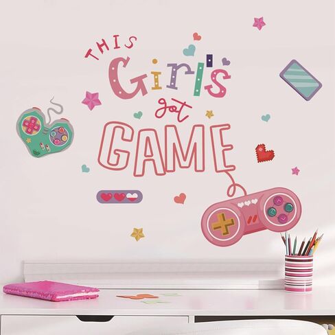 Gaming Wall Decor Pink Gamepad Headphone Prints Game Picture Game Painting Gamer Sign Poster for Girls Kids Room Bedroom in Saudi Arabia