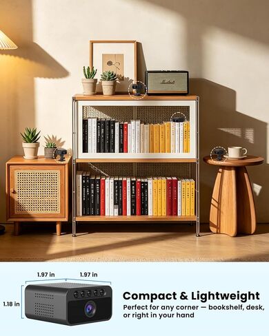 Mini Security Camera, Supports WiFi/AP Hotspot/Offline Use, 4K Small Camera | Wireless Indoor Outdoor No Wifi Security Cameras with Night Vision, Motion Detection, for Home/Pet/ Travel/ Camping, Black in Kuwait
