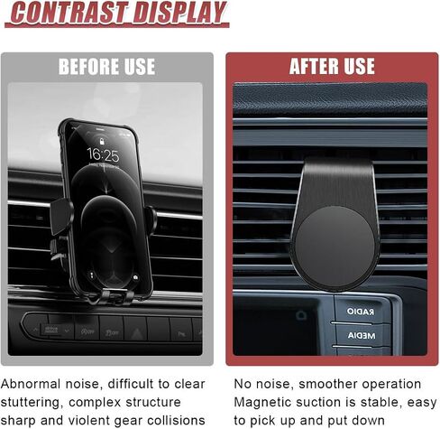 1 Pack Magnetic Phone Mount for Lexus New TX 350 TX350 2024 2025, Air Vent Clip Cellphone Holder L Shape Hands Free Secure Black Aluminum Alloy in Saudi Arabia