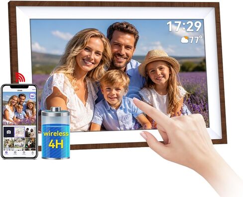 UHALE Battery Power Digital Picture Frame, 10.1'' 1920x1080 HD IPS Touch Screen, Auto-Rotate in Saudi Arabia