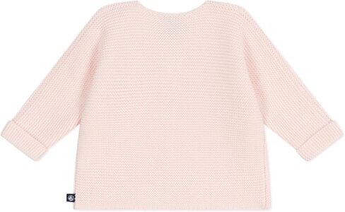 Petit Bateau Girl Babies' Moss Stitch Cotton Cardigan Light Pink Sizes 3-18 Months in Saudi Arabia