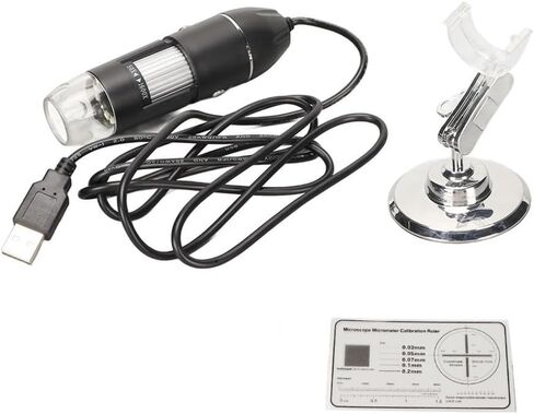 50X‑1600X Magnification Digital Microscope with 8 LED Lights Portable Pocket Handheld USB Microscopes for Windows7 8 10, for mac10.13 in Saudi Arabia