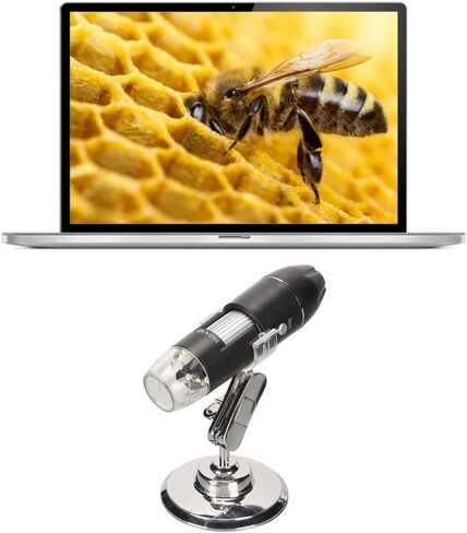 50X‑1600X Magnification Digital Microscope with 8 LED Lights Portable Pocket Handheld USB Microscopes for Windows7 8 10, for mac10.13 in Saudi Arabia