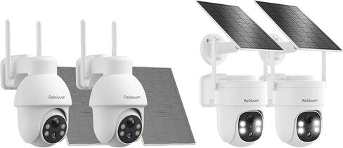 Security Camera Wireless Outdoor, 2K Solar Security Camera and 5MP Solar Camera Outdoor Wireless, Battery Powered 360°PTZ Camera(4 Pack) in Kuwait