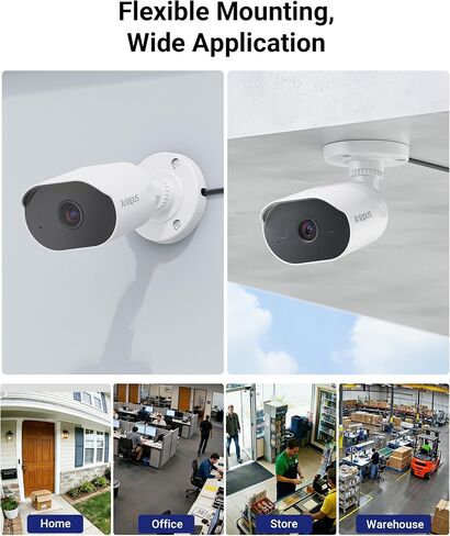Anlapus 4K Add-On Camera, 8MP Outdoor Indoor Home Surveillance Wired Security Camera with Audio, Night Vision, IP66 Weatherproof, Motion Detection, Only Compatible with Anlapus 4K DVR System in Kuwait