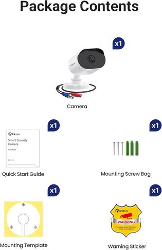 Anlapus 4K Add-On Camera, 8MP Outdoor Indoor Home Surveillance Wired Security Camera with Audio, Night Vision, IP66 Weatherproof, Motion Detection, Only Compatible with Anlapus 4K DVR System in Kuwait