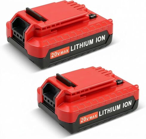【2-Pack 20V 4000mAh】PCC685L Replacement for Porter Cable 20 Volt Battery | Compatible with Porter Cable 20V Battery Lithium PCC681L PCC685L PCC685LP PCC680L PCC682L PCC600 PCC640 Cordless Tools (Red) in Kuwait