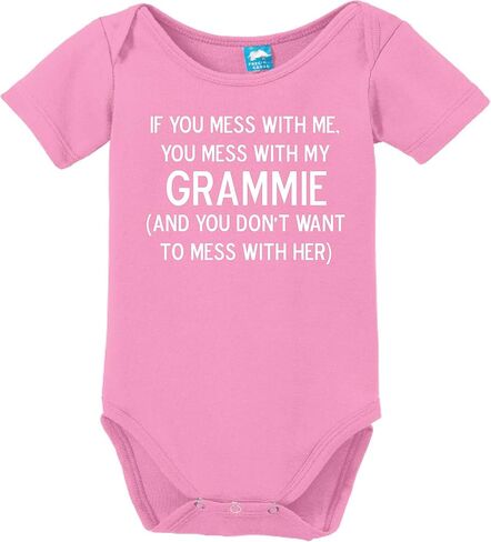 Sod Uniforms Mess with Me Mess with My Grammie Printed Infant Bodysuit Baby Romper in Saudi Arabia
