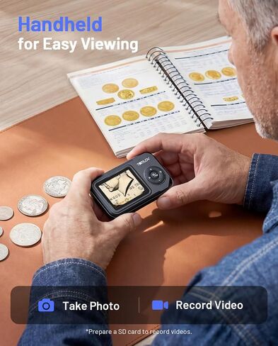 TOMLOV P50 Handheld Digital Microscope: Adjustable Focus Coin Microscope with 2.4" IPS Screen+TOMLOV 3D Digital Microscope for Soldering in Kuwait