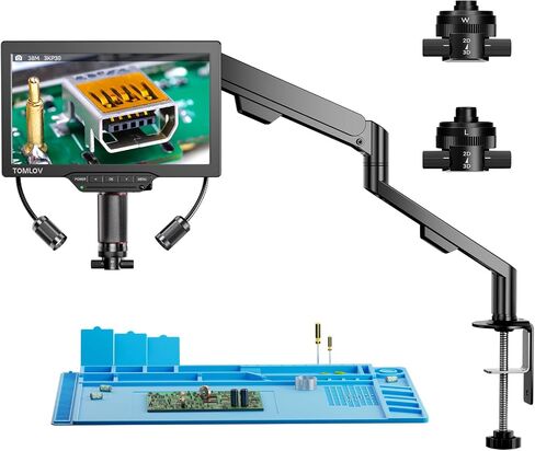 TOMLOV P50 Handheld Digital Microscope: Adjustable Focus Coin Microscope with 2.4" IPS Screen+TOMLOV 3D Digital Microscope for Soldering in Kuwait