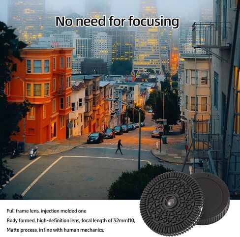 32mm F10 Free Focus Pancake Lens for Nik Z Mount Mirrorless Camera, Full/Half Frame Fixed Focus Cookie Lens for Z30 Z50 ZFC Z5 Z6 Z6II Z7 Z7II Z9 in Kuwait