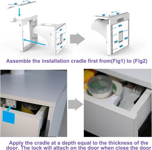 Magnetic Drawer Locks for Baby Proofing, Child Safety Magnet Cabinet Lock, Safety First Adhesive Magnetic Locks for Cupboard and Pantry Door (4Locks + 1Key) in Saudi Arabia