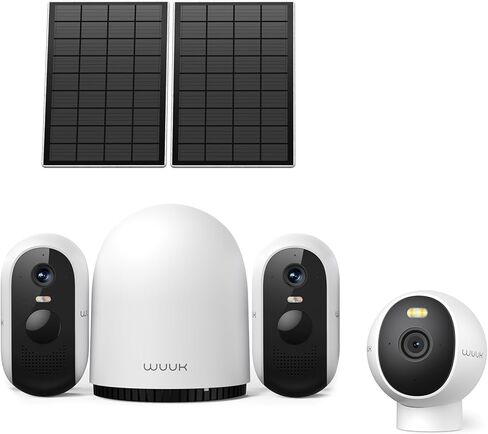 WUUK Solar Outdoor Cameras System and 4MP Indoor/Outdoor Wired Camera in Saudi Arabia