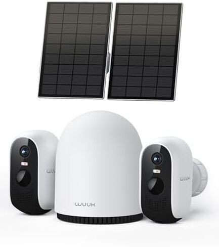 WUUK Solar Outdoor Cameras System and 4MP Indoor/Outdoor Wired Camera in Saudi Arabia