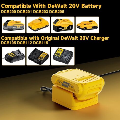 BATTOOL 2-Pack 4.0Ah Replacement for Dewalt 20V Max Battery and Charger Combo 12V/20V DCB112 Charger Compatible with 20 Volt Dewalt Batteries DCB200 DCB203 DCB204 DCB206 and Power Tools in Saudi Arabia