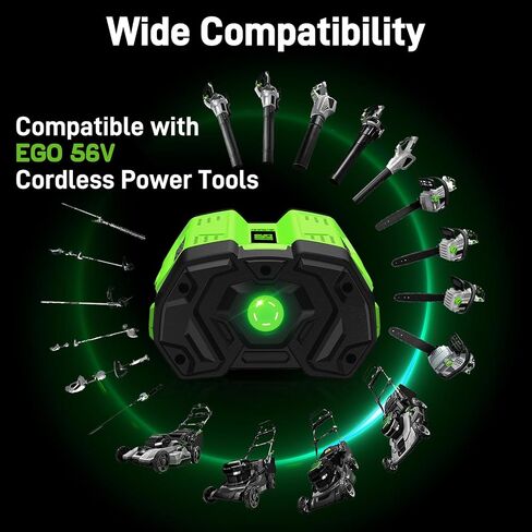 56V 5.0Ah Battery and Charger Kit Compatible with EGO 56V Batttery BA2800 BA4200 BA1400 56 Volt Power Tools Lawn Mower Leaf Blower Chainsaw in Saudi Arabia