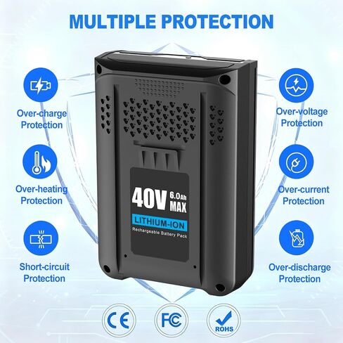 40v 6.0Ah Battery and Charger Kit Replace for Kobalt 40V Battery KB440-03 KB540-06 KB2540C-06 KB640-03 and Charger KRC40-06 KRC840-03 in Kuwait