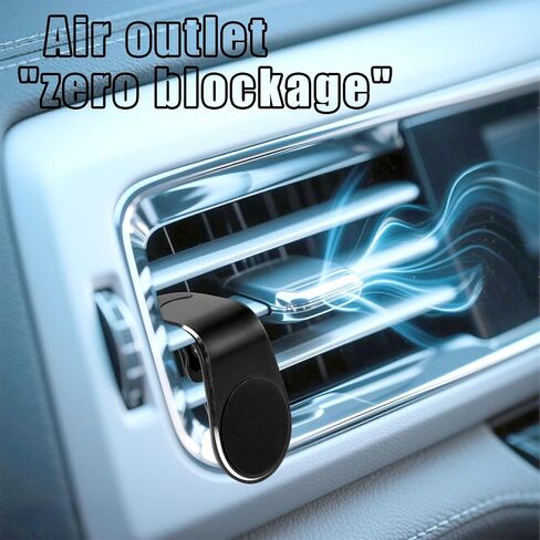 Magnetic Cell Phone Holder for Dodge Ram 2500 2012-2024, Air Vent Clip Mount L Shaped Cradle Hands Free Sturdy Black Aluminum Alloy in Saudi Arabia