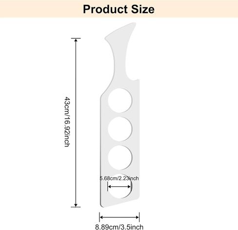 Acrylic Flight Paddle Template, Wine Flight Router Templates for Woodworking 16.9x3.5x0.2 Inch Clear Beer Flight Template (Style 1) in Saudi Arabia
