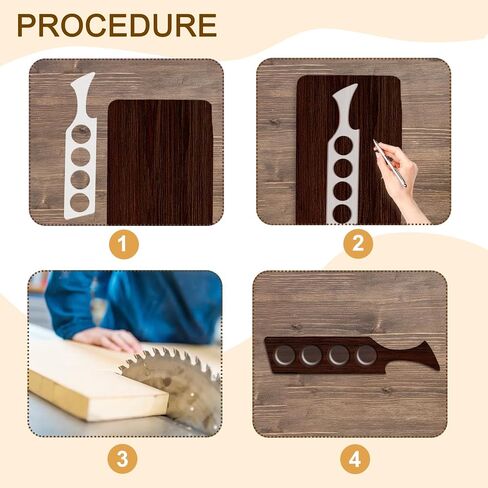 Acrylic Flight Paddle Template, Wine Flight Router Templates for Woodworking 16.9x3.5x0.2 Inch Clear Beer Flight Template (Style 1) in Saudi Arabia