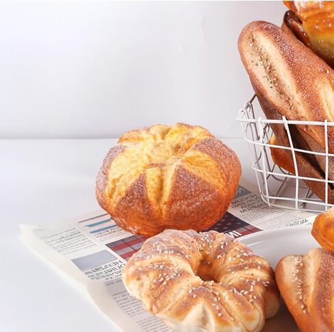 Artificial Loaf Bread, 5.7 x 5.1 x 3.1 Inches Fake Bread Loaf, Simulation Food PU Fake Loaves for Shop Display, Photography Props, Home Decor in Saudi Arabia