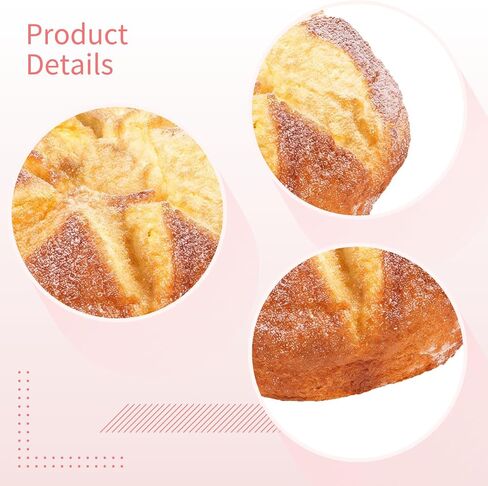 Artificial Loaf Bread, 5.7 x 5.1 x 3.1 Inches Fake Bread Loaf, Simulation Food PU Fake Loaves for Shop Display, Photography Props, Home Decor in Saudi Arabia