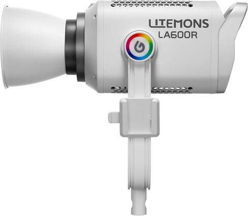 طقم إضاءة Godox LA600R RGB LED (K1)، 600 واط RGBWW قابل للتعديل مع 1800K-10,000K CCT، CRI/TLCI 96+، حامل Bowens، التحكم في التطبيق وDMX، عاكس، وحقيبة حمل للاستوديو والأفلام وإنتاج الفيديو in Kuwait