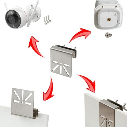 Gutter Mount Bracket Compatible with Eufy SoloCam S340/S330/E30 | No Drill Installation Weatherproof Mounting Bracket with Anti-Rust Screws for Outdoor in Saudi Arabia