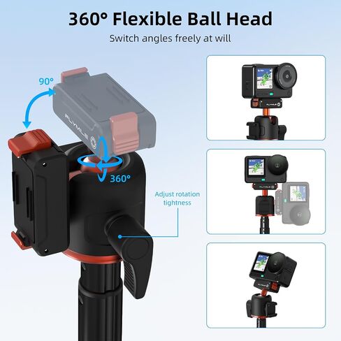 21" Action 6 Camera Tripod, Magnetic Quick Release Adapter Selfie Stick Extended Pole Handle Grip for Action 6 Grip Kit (with Metal Cage), Aluminum Alloy Camera Handle Bundle in Kuwait