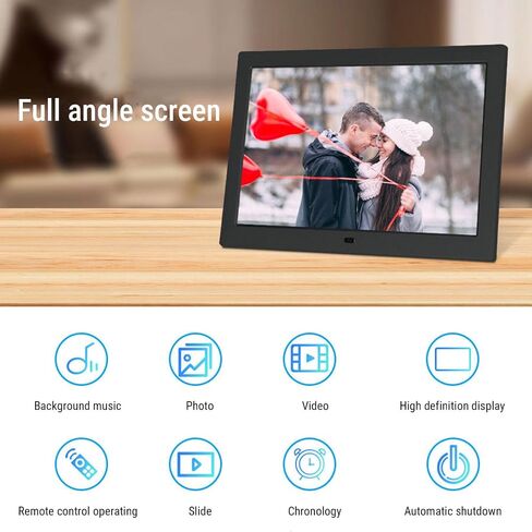Aramox 10.1in Digital Picture Frame Digital Photo Frame with 1280x800 IPS Touch Screen Auto Rotate Wall Mountable for Gifts Family Elderly (-) in Saudi Arabia