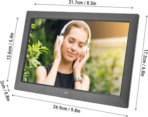 Aramox 10.1in Digital Picture Frame Digital Photo Frame with 1280x800 IPS Touch Screen Auto Rotate Wall Mountable for Gifts Family Elderly (-) in Saudi Arabia