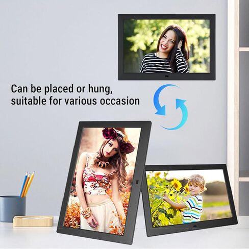 Aramox 10.1in Digital Picture Frame Digital Photo Frame with 1280x800 IPS Touch Screen Auto Rotate Wall Mountable for Gifts Family Elderly (-) in Saudi Arabia