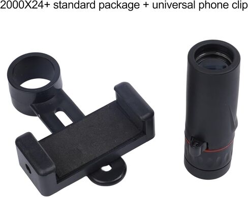 Monocular Telescope 2000X Magnification 24Mm Lens BAK-4 Fully Multi-Coated Smartphone Compatible Lightweight Portable Camping Hiking Bird Watching Hunting in Saudi Arabia