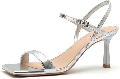 Womens Sandals Square Open Toe Strappy Sandals Ankle Strap High Heel Comfy Weddings Shoes in Saudi Arabia